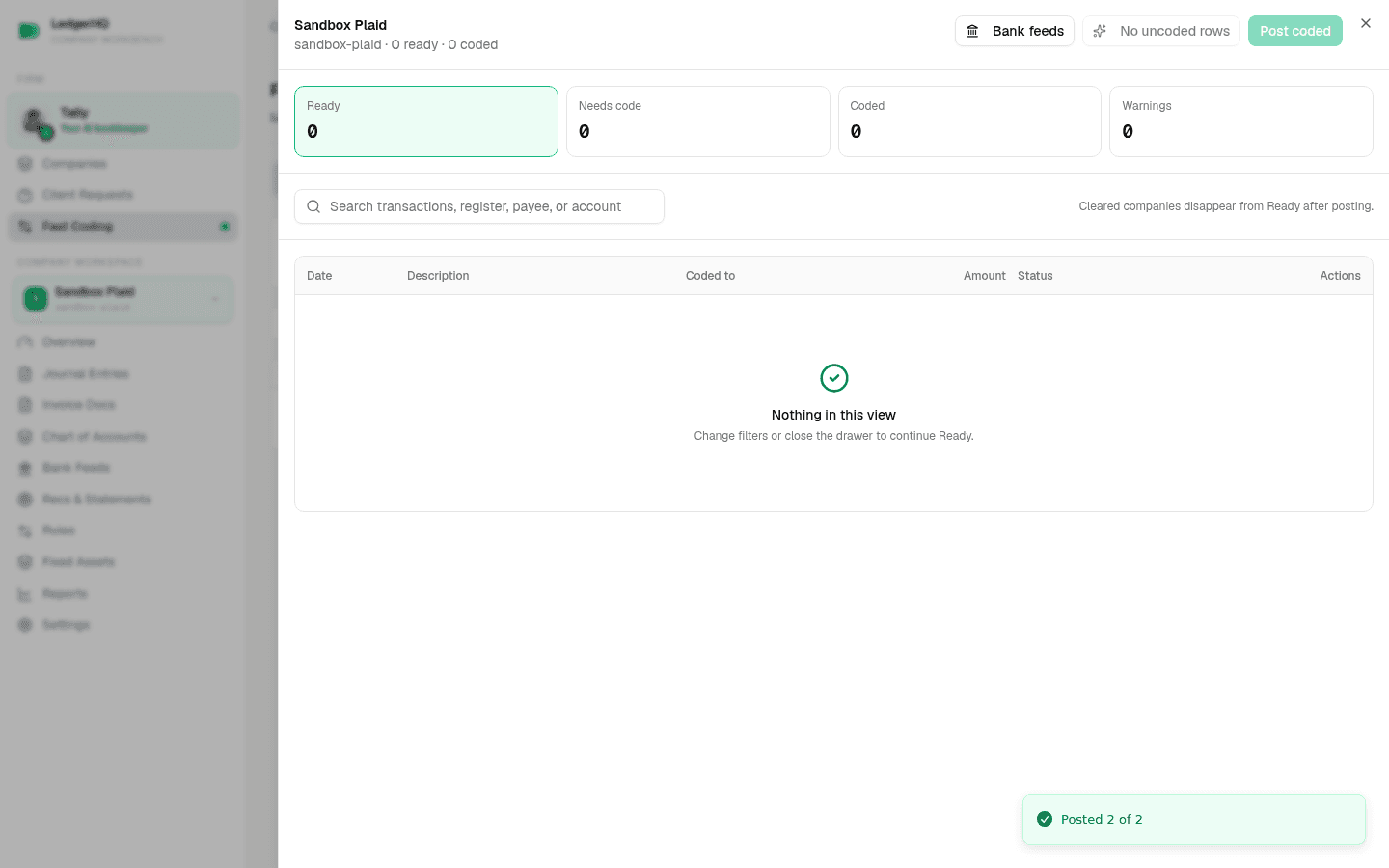 Fast Coding drawer cleared after the Posted 2 of 2 result